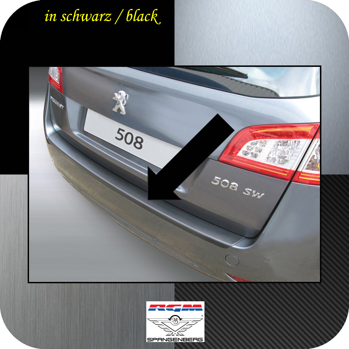 Ladekantenschutz schwarz Peugeot 508 SW Kombi auch RXH 2010-18 3500524
