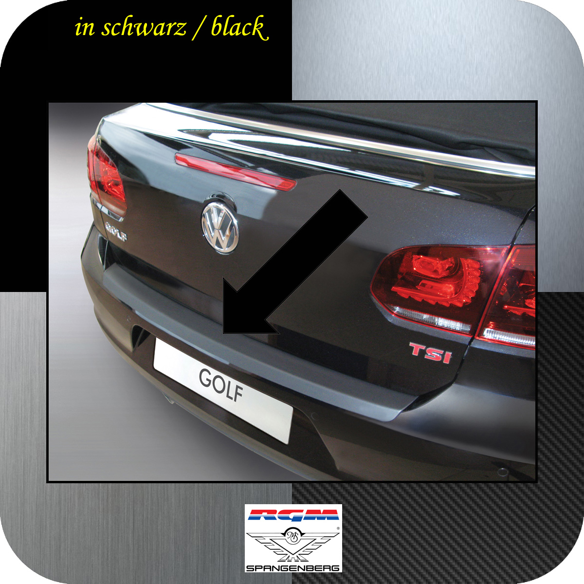 Ladekantenschutz ABS schwarz passend für VW Golf Cabriolet 3-Türer