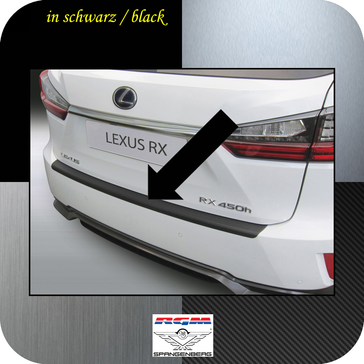 Ladekantenschutz schwarz Lexus RX 200 & 450 SUV ab Baujahr 10.2015- 3500637