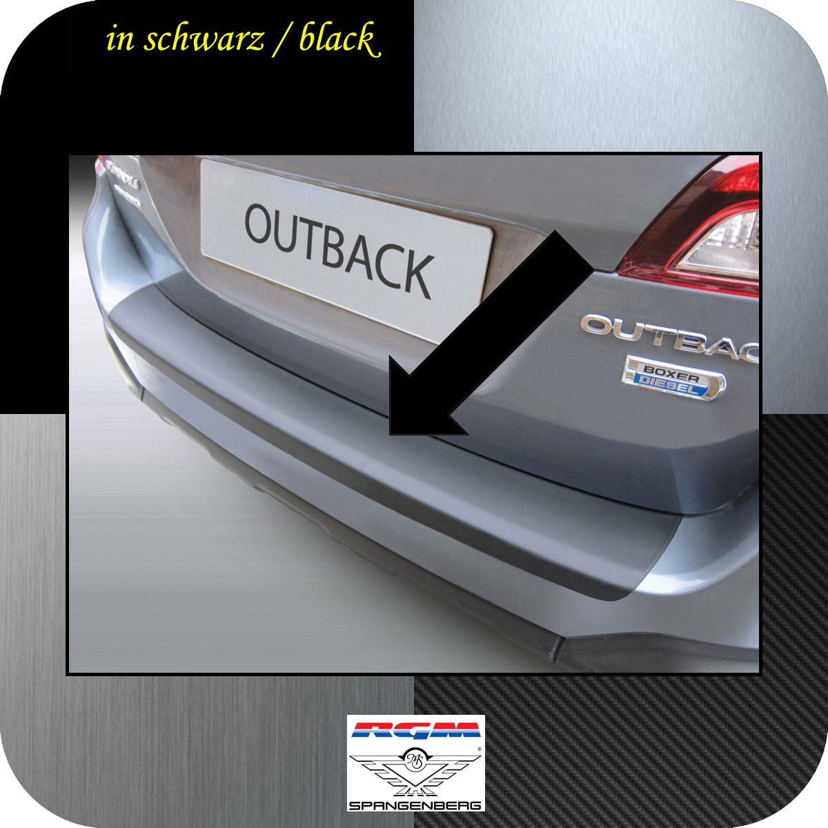 Ladekantenschutz schwarz für Subaru Outback V SUV Typ BS 10.2014-05.2021 3500653