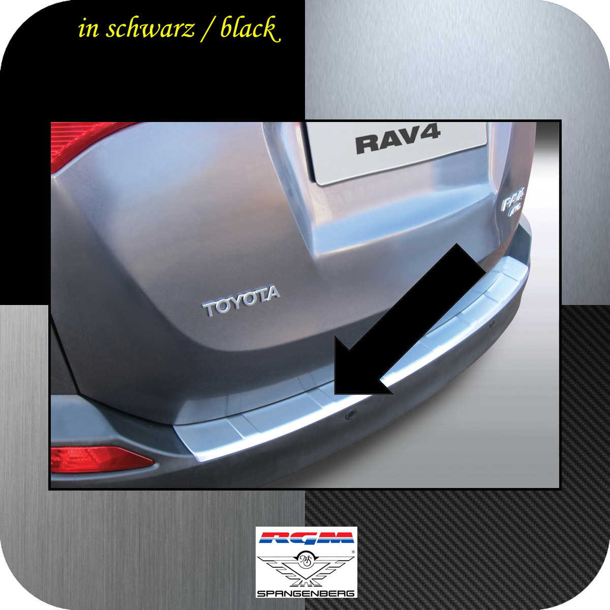 Ladekantenschutz schwarz Toyota RAV4 IV SUV vor facelift 2012-15 3500707
