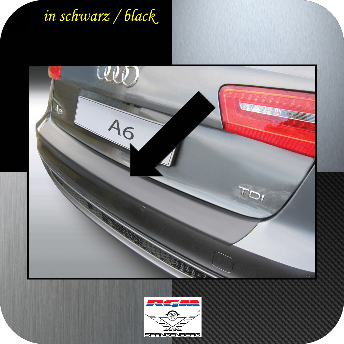 Ladekantenschutz schwarz Audi A6 C7 Avant Kombi vor Mopf 2011-2014 3500713