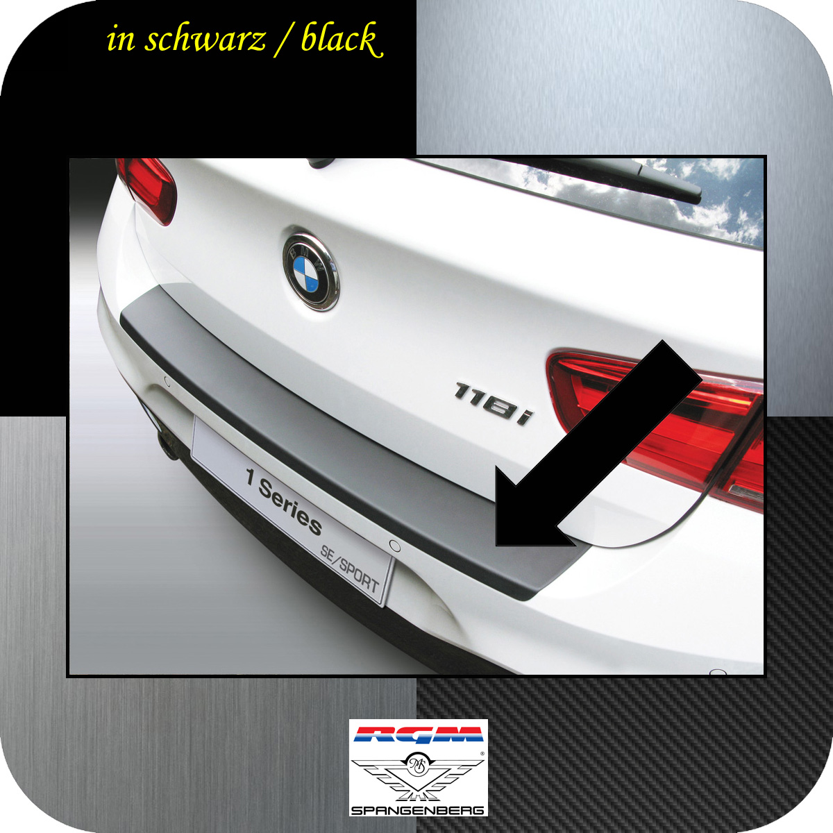 Ladekantenschutz schwarz BMW 1er F21 F20 facelift Bj. 03.2015-08.2019 3500836