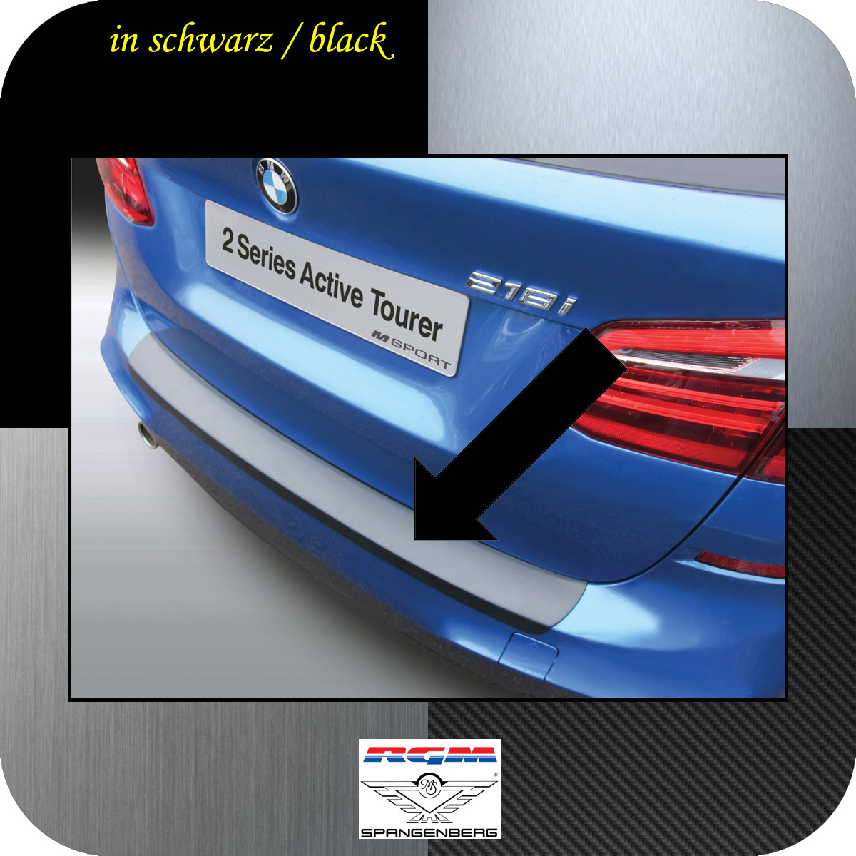 Ladekantenschutz schwarz BMW 2er F45 Active Tourer M-Style ab Bj 9.2014- 3500843