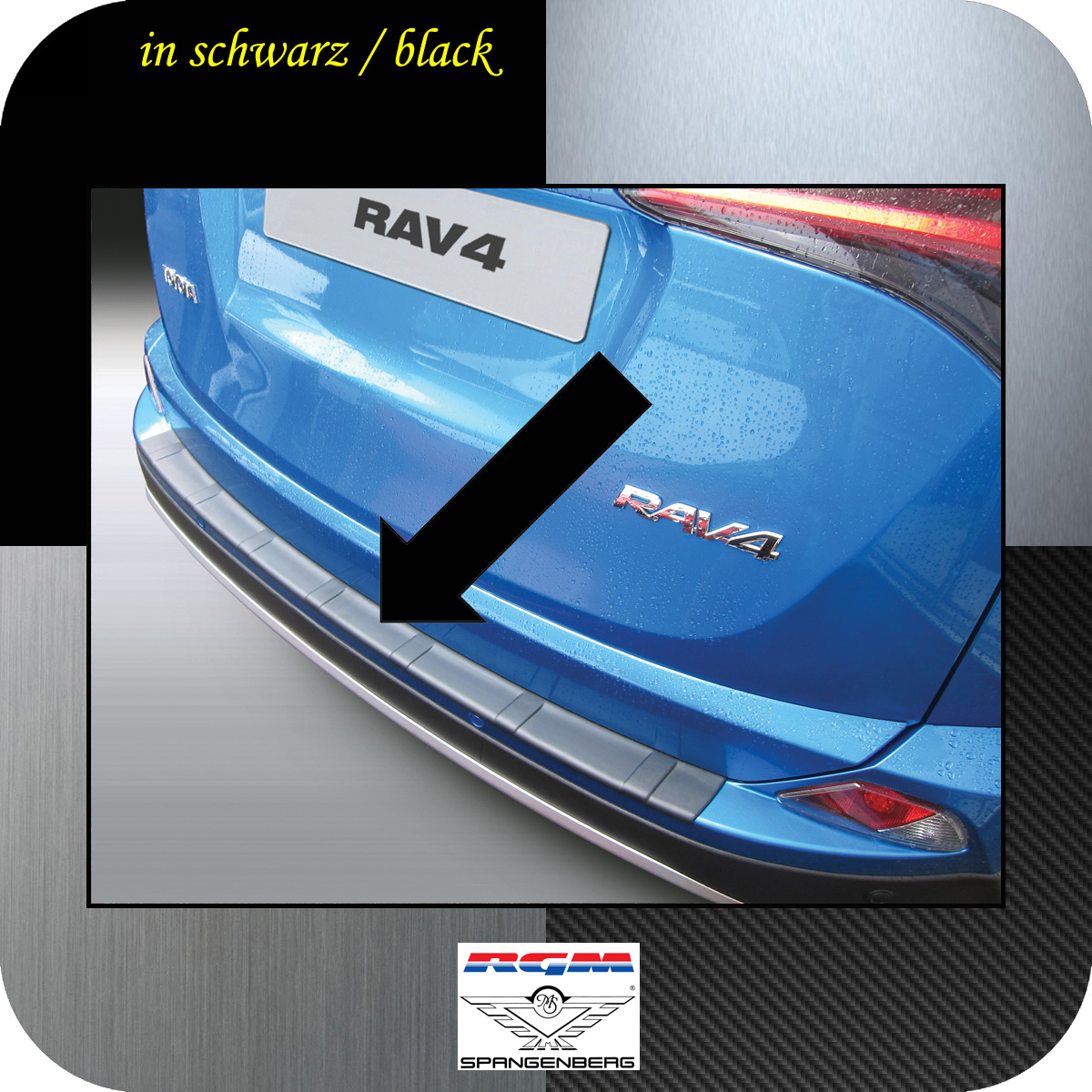 Ladekantenschutz schwarz gerippt Toyota RAV4 IV SUV facelift 02.16-12.18 3500888