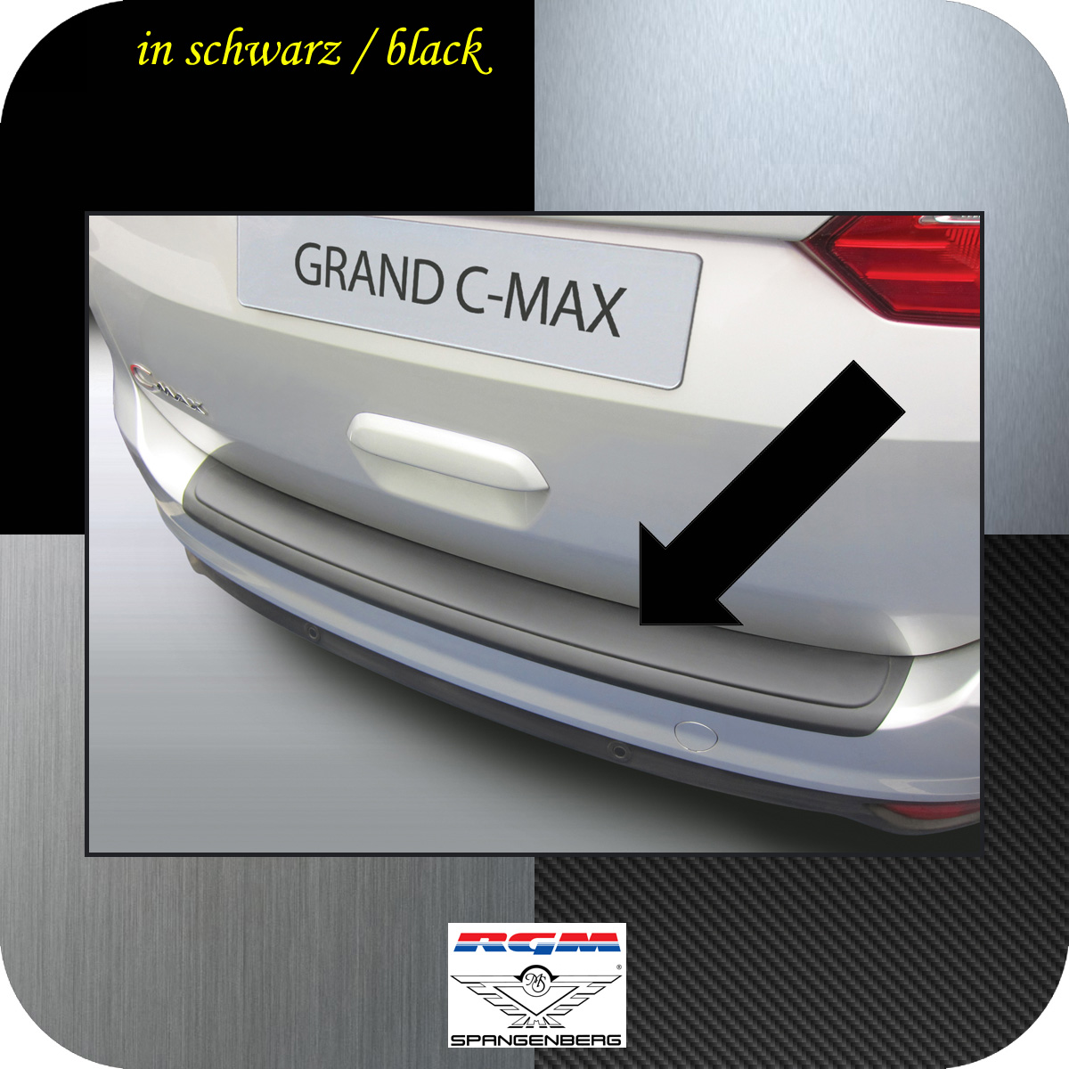Ladekantenschutz schwarz Ford Grand C-Max Van Kombi ab Baujahr 2015- 3500924