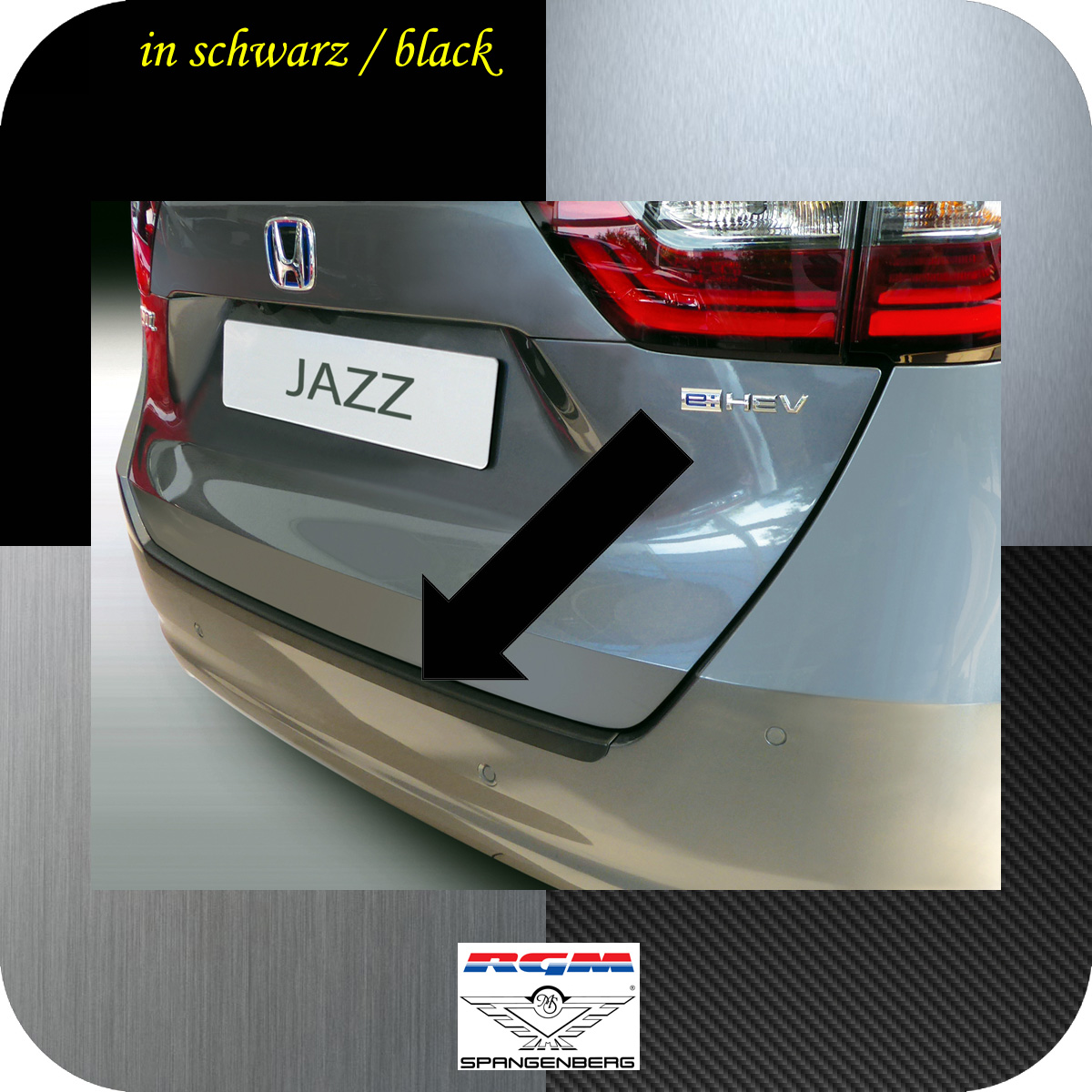 Ladekantenschutz schwarz für Honda Jazz IV nur Jazz Hybrid ab 04.2020- 3501318