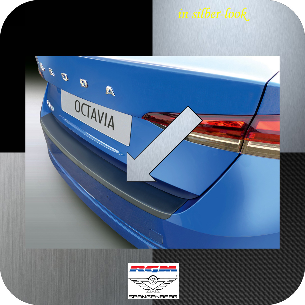 Ladekantenschutz Silber-Look für Skoda Octavia IV Limousine ab 01.2020- 3561314