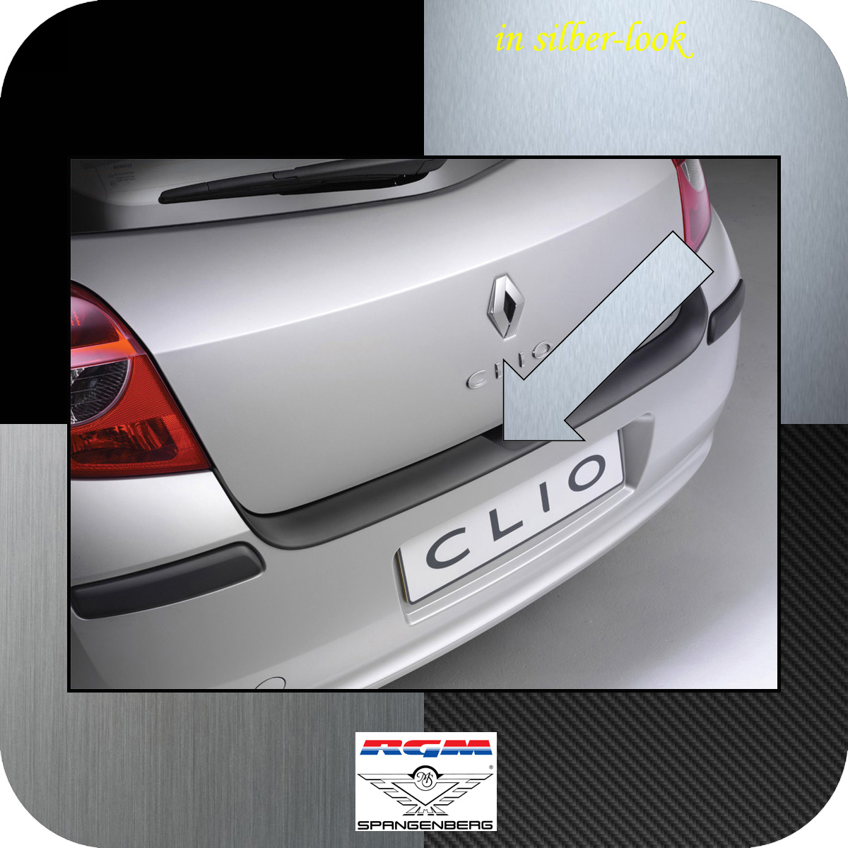 Ladekantenschutz Silber-Look Renault Clio 3 III vor facelift Bj 2005-09 3506145