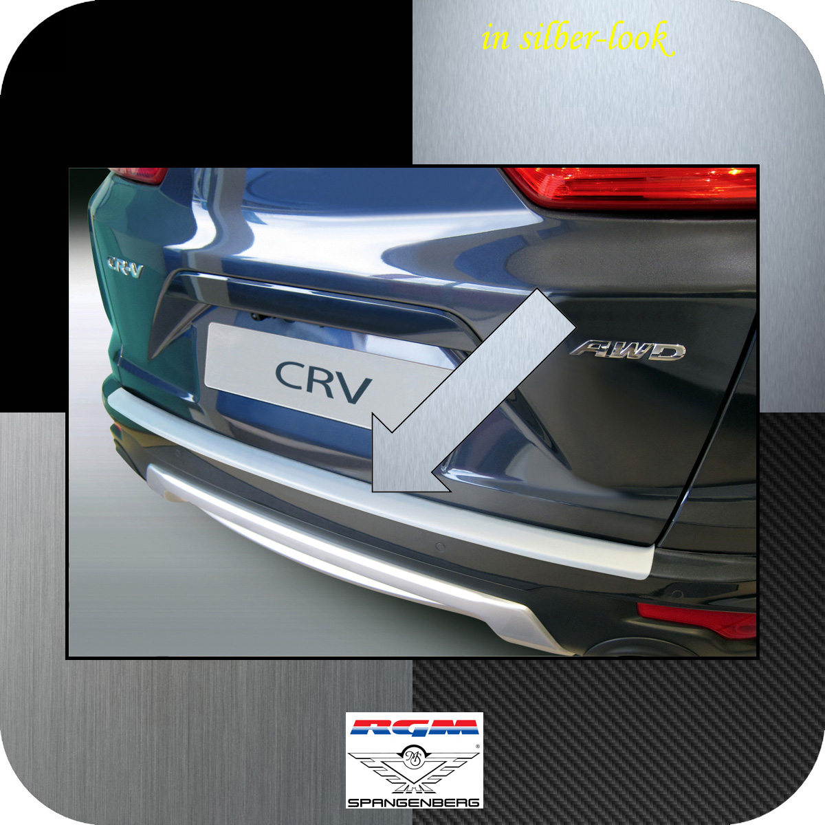 Ladekantenschutz Silber-Look Honda CR-V V SUV 5. Generation ab 12.2016- 3506339
