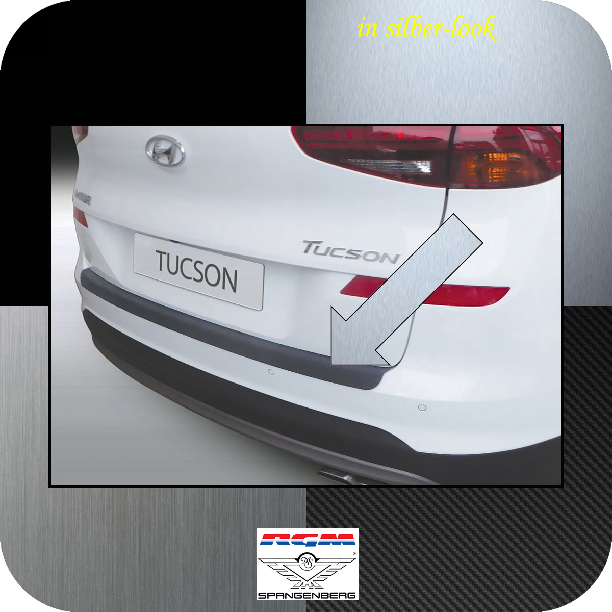 Ladekantenschutz Silber-Look Hyundai Tucson III SUV facelift 07.18-11.20 3506409