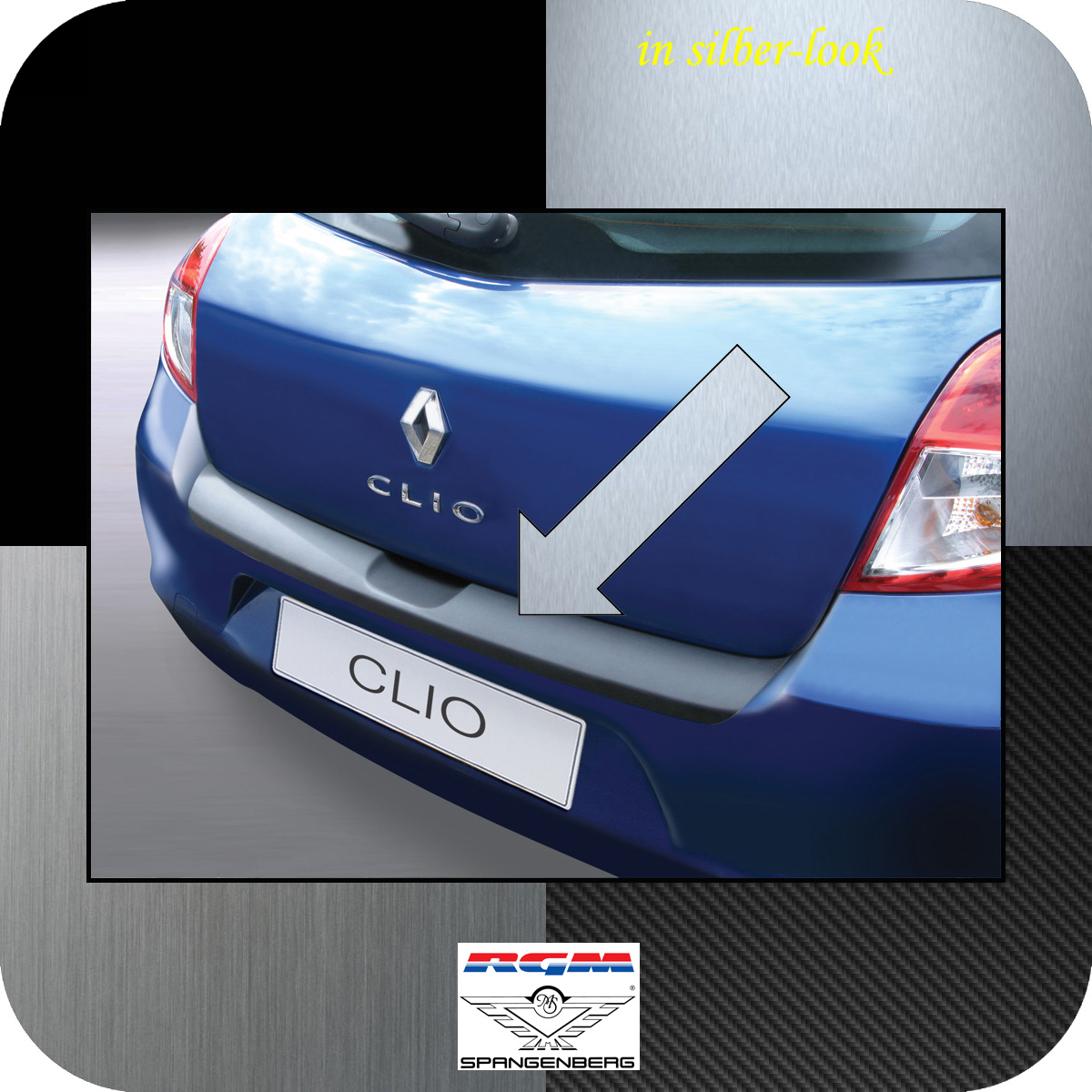 Ladekantenschutz Silber-Look Renault Clio 3 III ab facelift 2009-2012 3506471