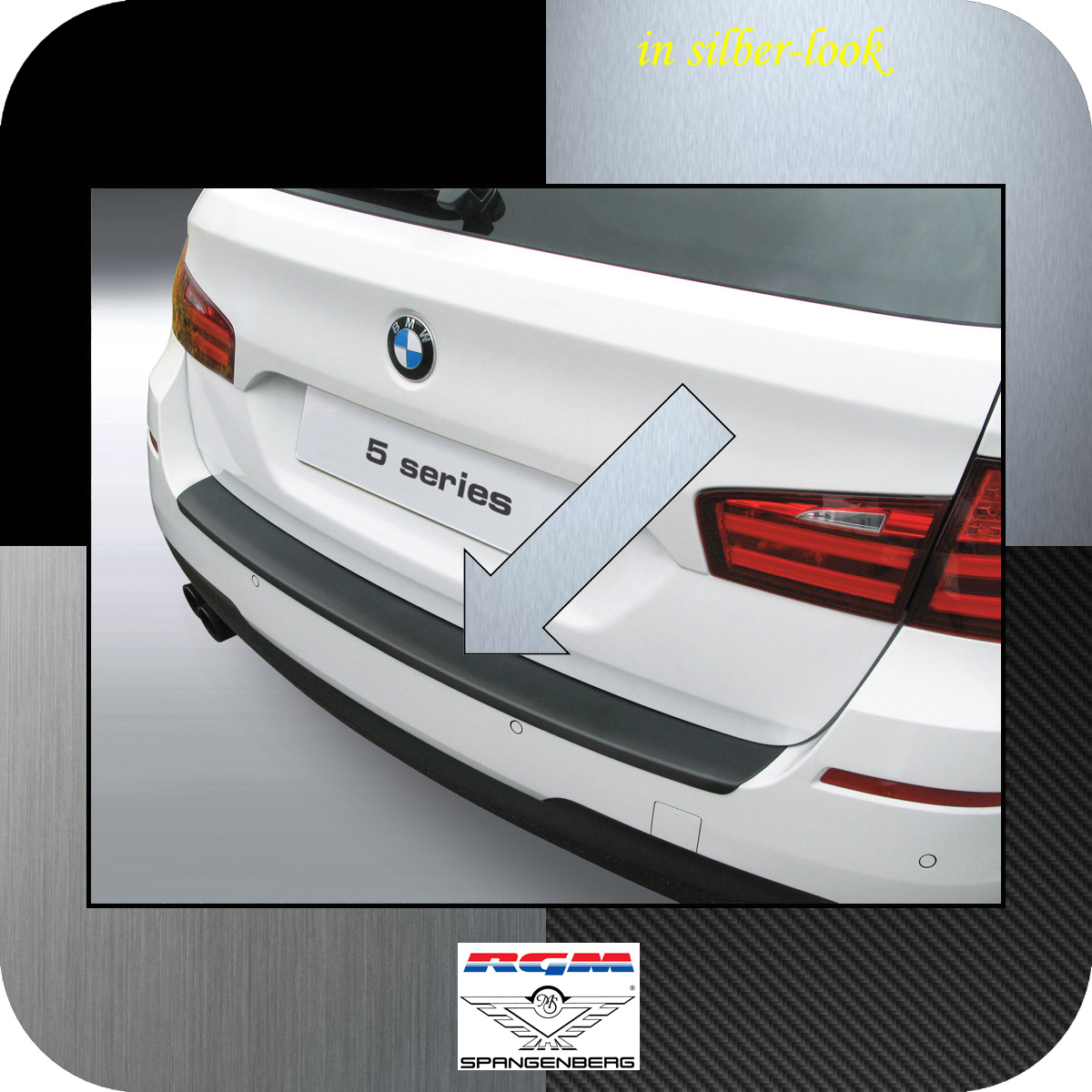 Ladekantenschutz Silber-Look BMW 5er F11 Touring ab 2010- auch M-Style 3506532