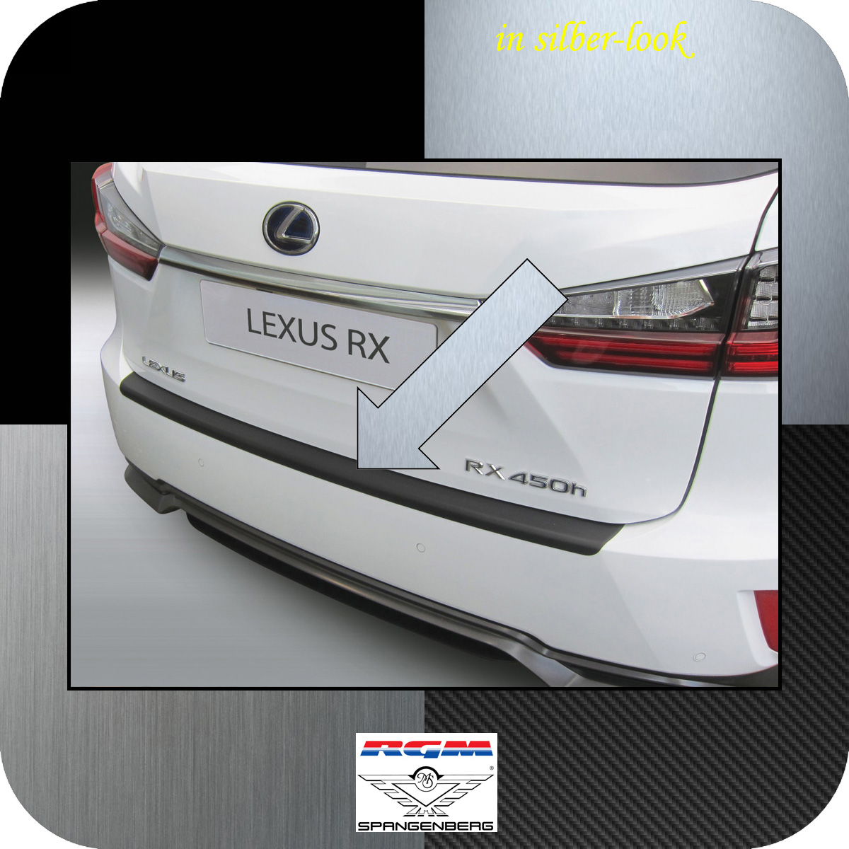 Ladekantenschutz Silber-Look Lexus RX 200 & 450 SUV ab Baujahr 10.2015- 3506637