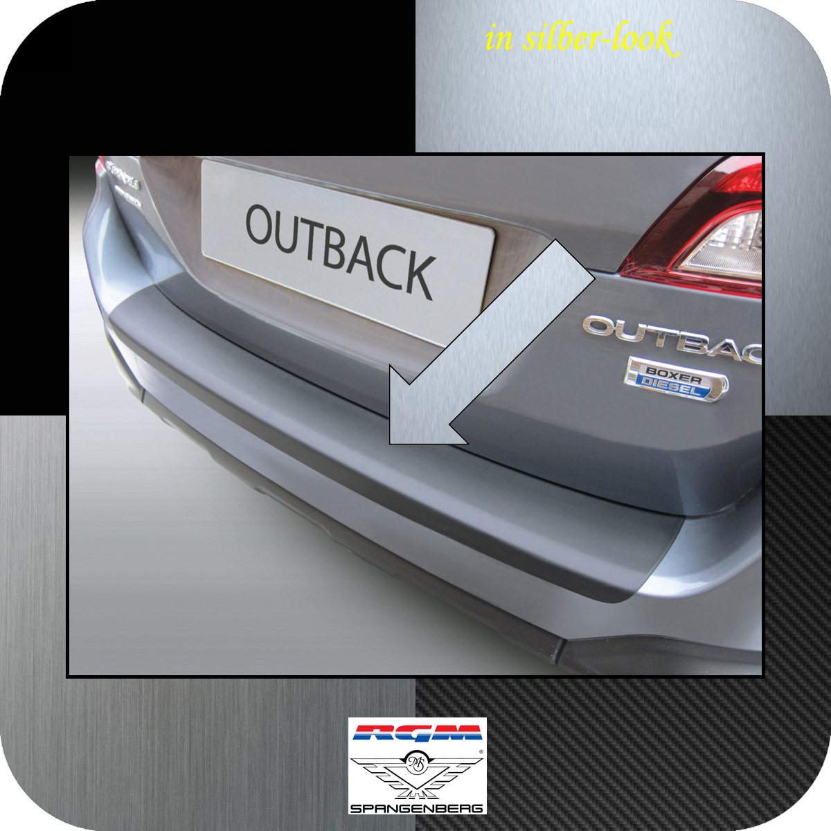Ladekantenschutz Silber-Look für Subaru Outback V SUV Typ BS 10.14-05.21 3506653