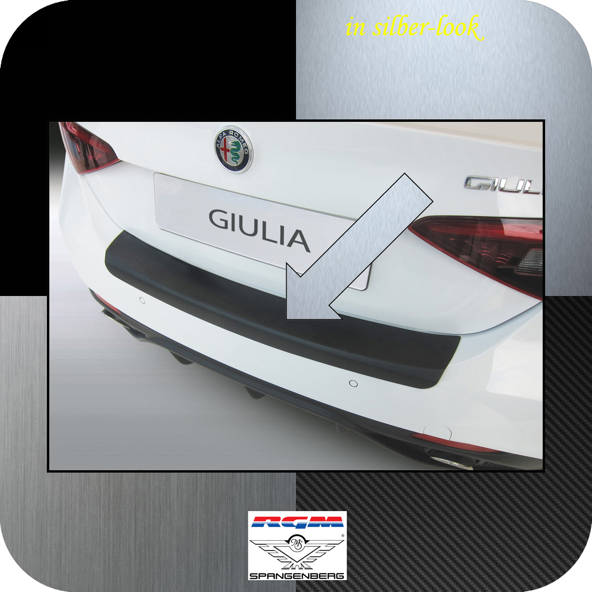 Ladekantenschutz Silber-Look Alfa Giulia Limousine Typ 952 ab Bj 5.2016- 3506676