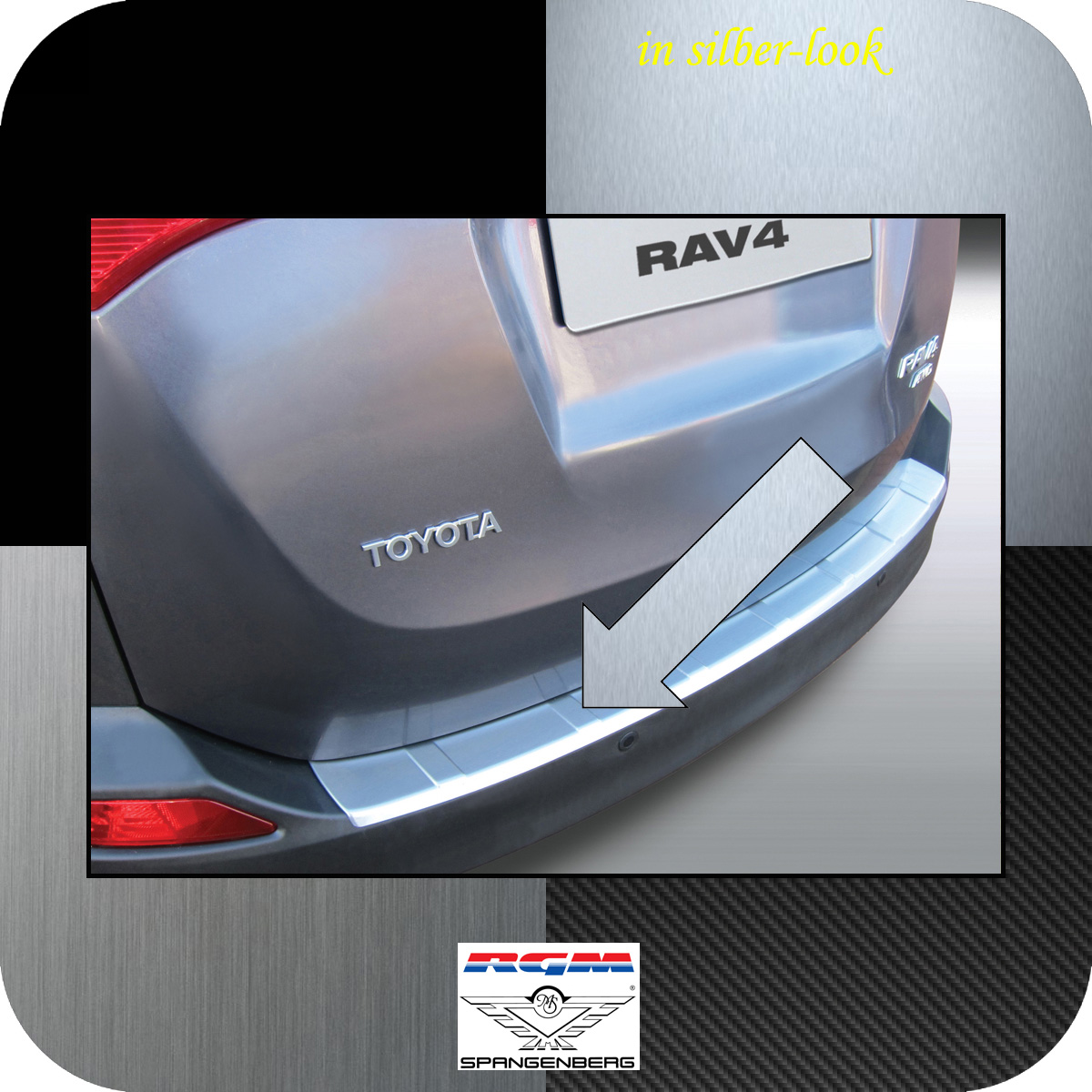 Ladekantenschutz Silber-Look Toyota RAV4 IV SUV vor facelift 2012-15 3506707