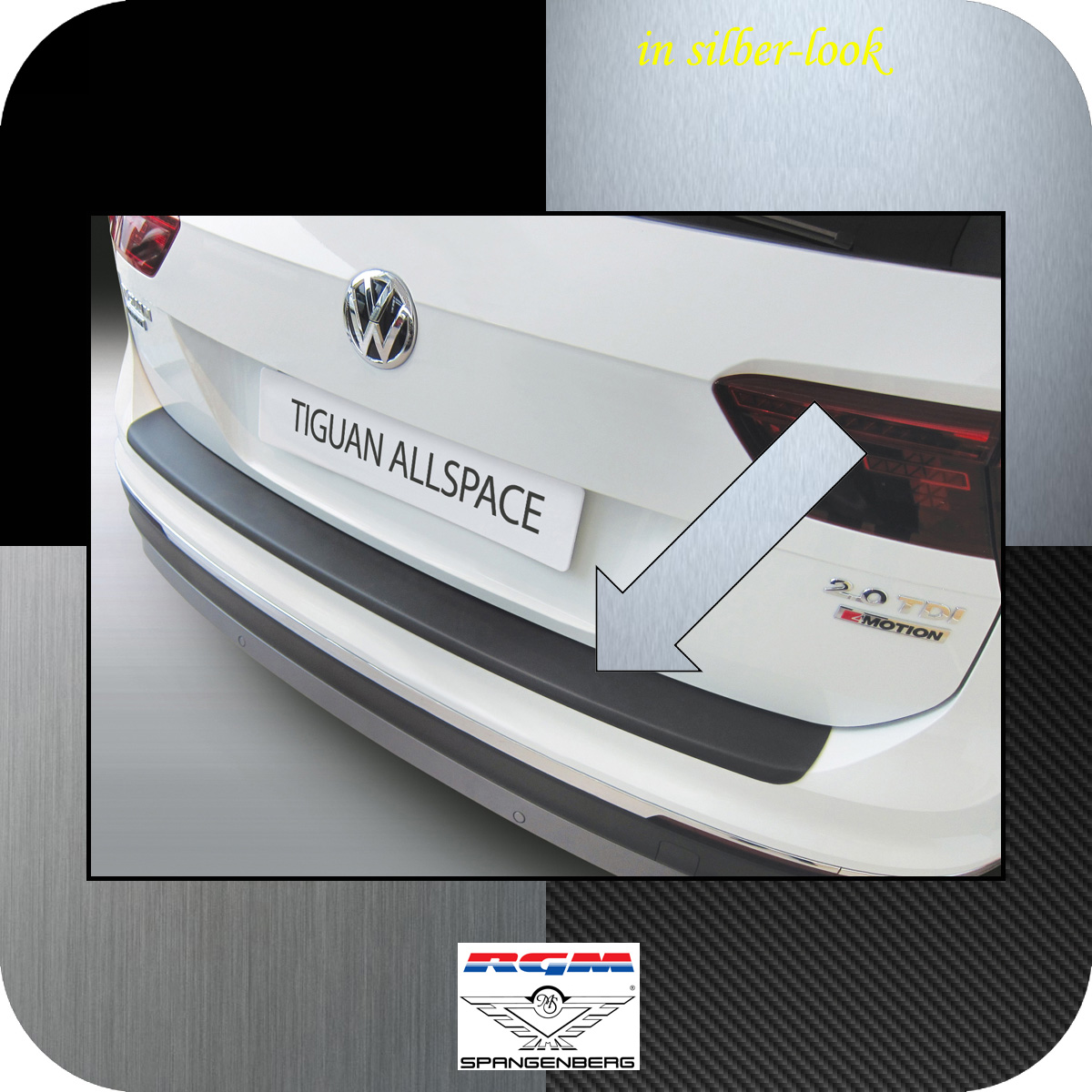 Ladekantenschutz Silber-look VW Tiguan II Allspace 4x4 SUV ab 04.2017- 35067510