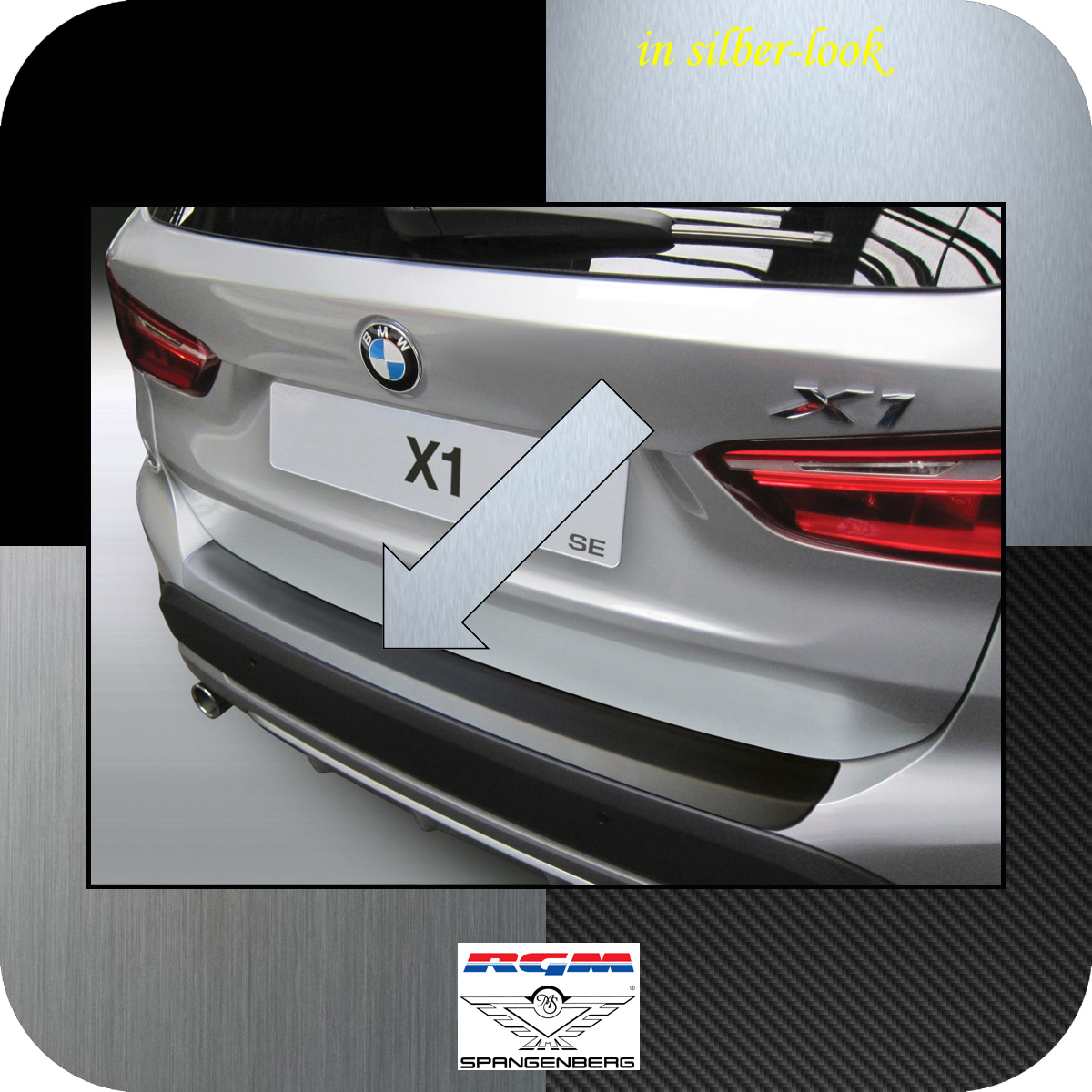 Ladekantenschutz Edelstahl passend für BMW X1 (F48) ab 10/2015-9/2022