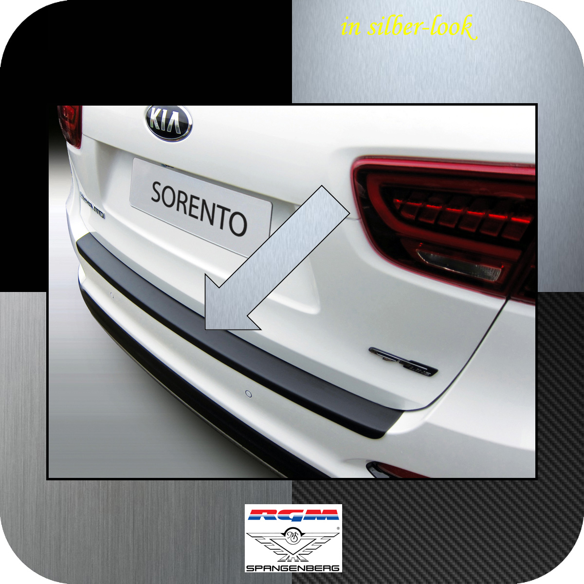 Ladekantenschutz Silber-Look Kia Sorento III SUV facelift Bj 10.17-08.20 3506885