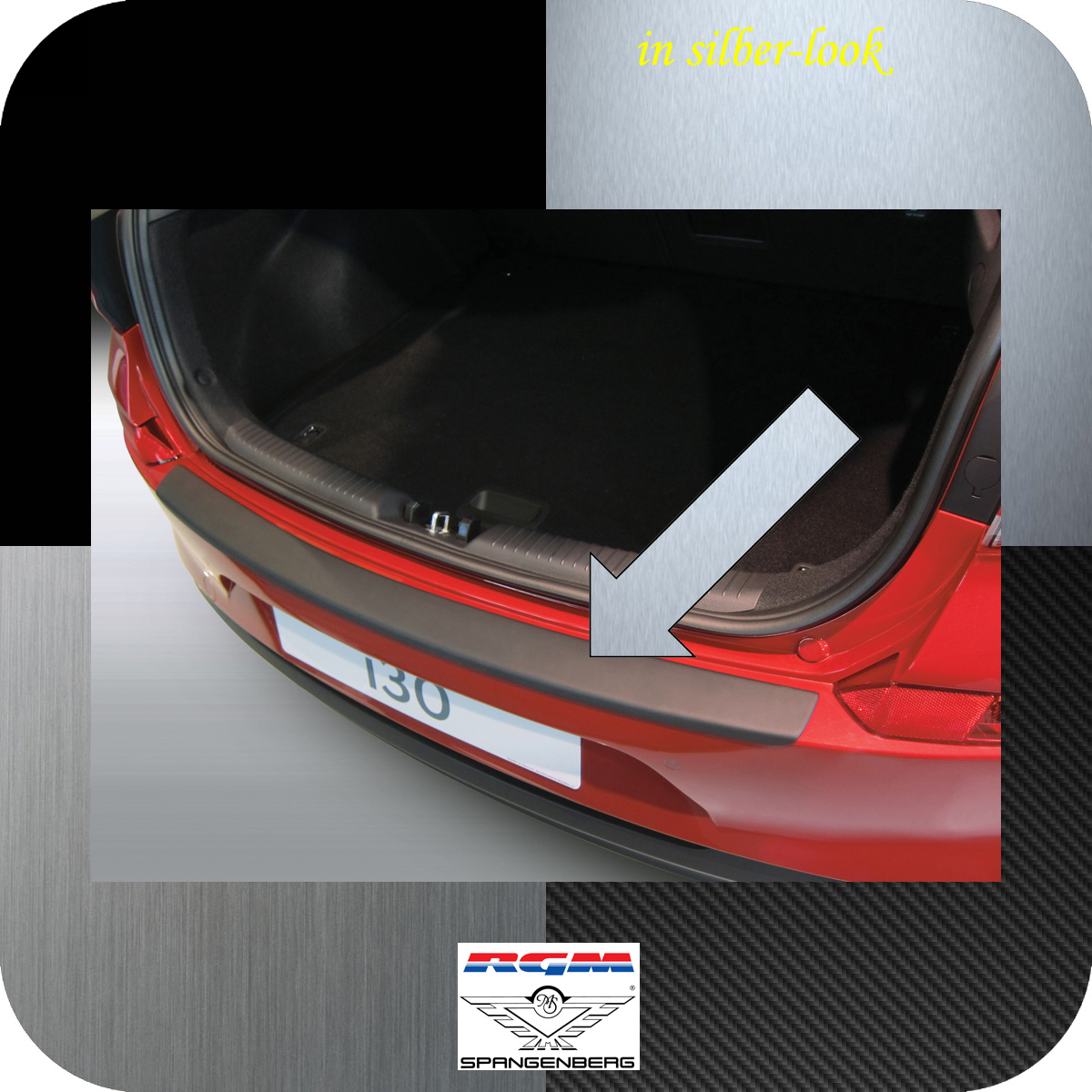 Ladekantenschutz Silber-Look Hyundai i30 5-Türer ab Baujahr 2017- 3506980