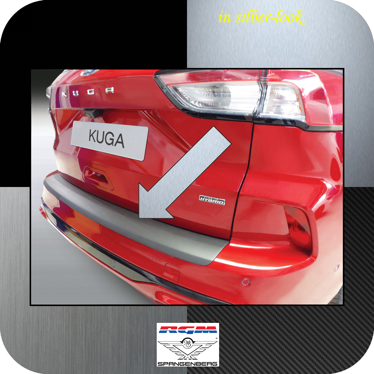 Ladekantenschutz Silber-Look für Ford Kuga MK3 auch ST ab Baujahr 09.2019- 35613