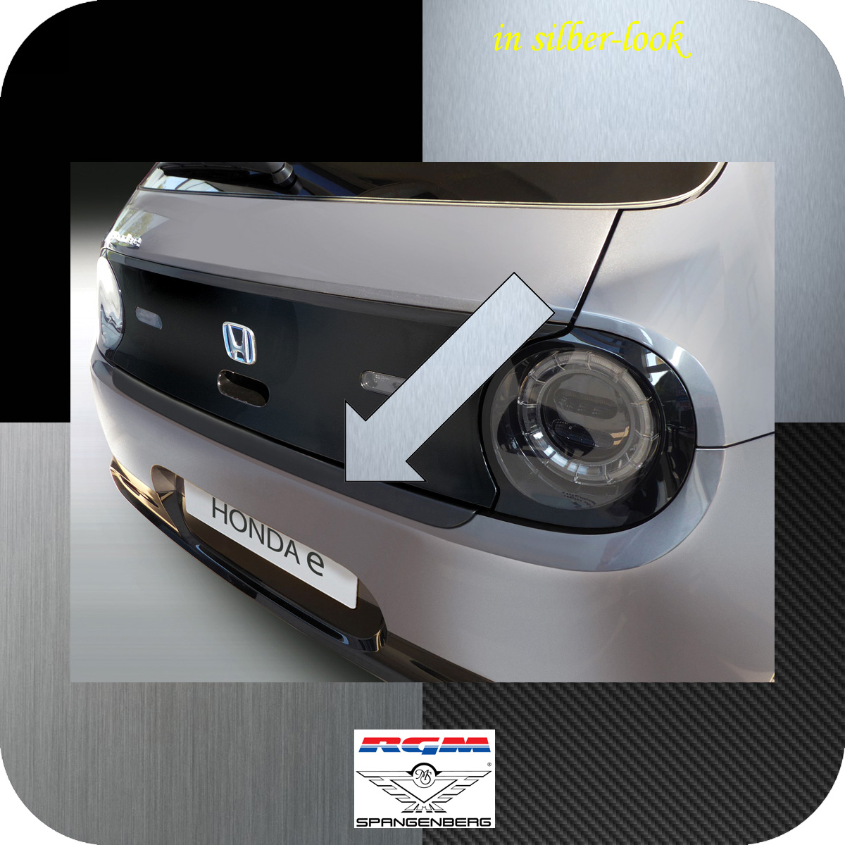Ladekantenschutz Silber-Look für Honda E electric Schrägheck ab 09.2019- 3561320